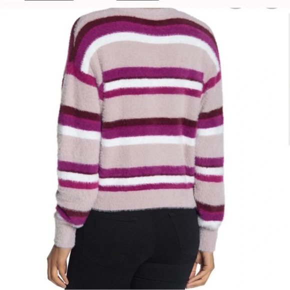 Splendid Striped Fuzzy V-neck Dolman Sweater NWT - Picture 6 of 6